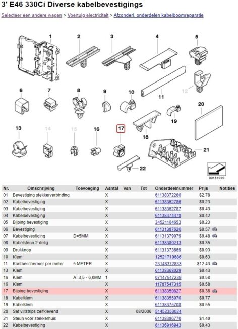 BMW E46 Far Kablo Klipsleri 4 Adet Abs Baskı 01435 - Görsel 2