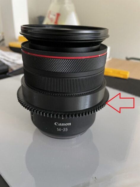 Nauticam N120 Canon 14-35mm Yakınlaştırma Dişlisi ABS Baskı 01604