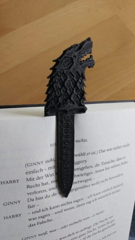 Direwolf Kılıcı Kitap Ayırıcı ABS Baskı 01664