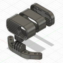 Insta360 GO paintball maske montaj plastiği