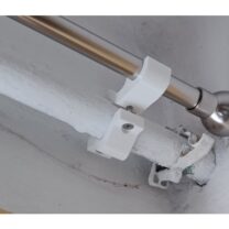 Perde çubuğu 16mm tutucu boru üzerine sabitlenmiş 1 2 3 4 inç