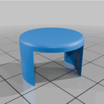 Minimalist Dairesel Monitör Standı 3D Baskılı Depolamalı Ergonomik Taban