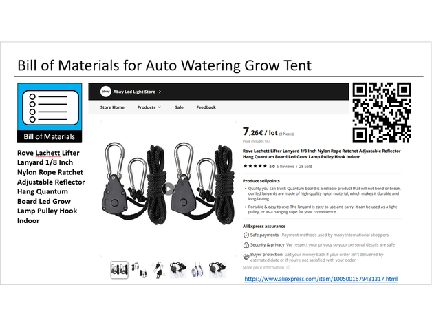 Grow Tent İçin 4.7 LED Askı