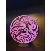 Art Nouveau Unicorn Duvar veya Masa Dekoru