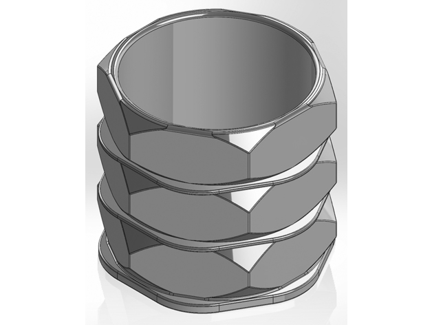 Üç Somun Şeklinde Kalemlik (Altıgen Desenli) - Görsel 3