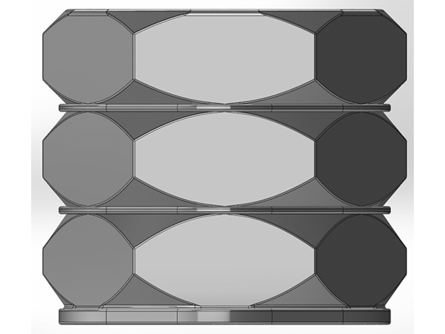 Üç Somun Şeklinde Kalemlik (Altıgen Desenli) - Görsel 5