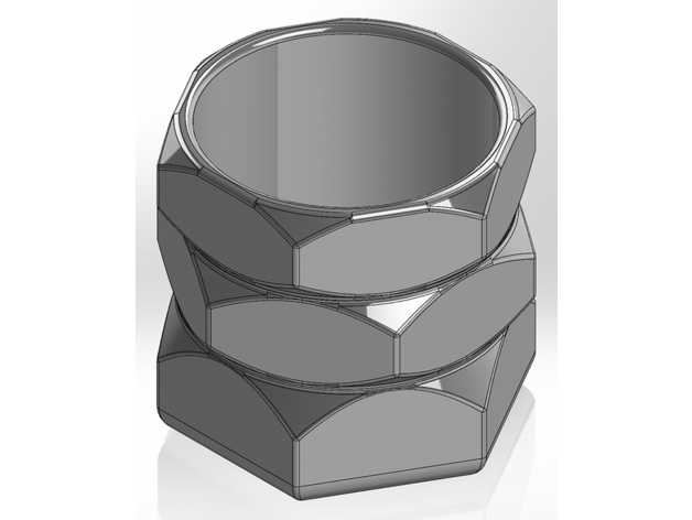 Üç Somun Şeklinde Kalemlik (Yuvarlak Desenli) - Görsel 2