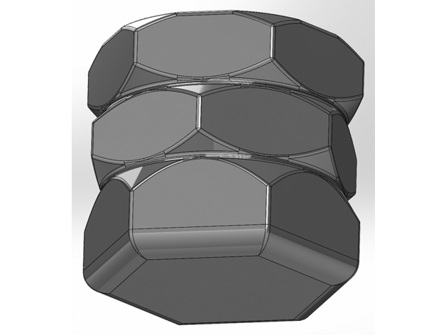 Üç Somun Şeklinde Kalemlik (Yuvarlak Desenli) - Görsel 5