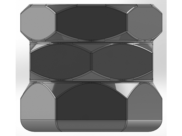 Üç Somun Şeklinde Kalemlik (Yuvarlak Desenli)