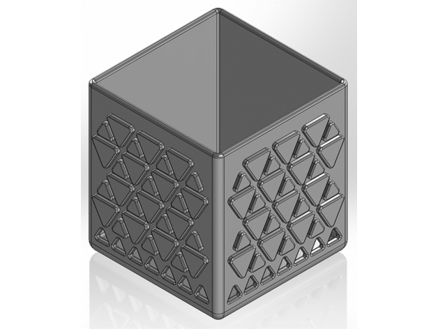 Üçgen Formlu Oluklu Kare Kalemlik - Görsel 3