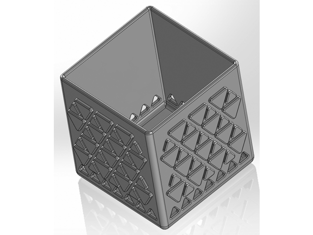 Üçgen Formlu Oluklu Kare Kalemlik - Görsel 5