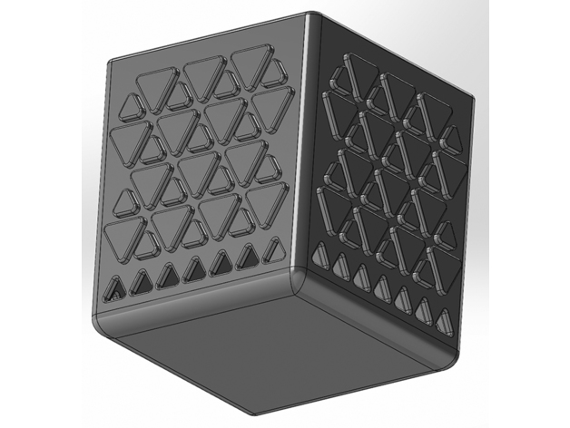 Üçgen Formlu Oluklu Kare Kalemlik - Görsel 4