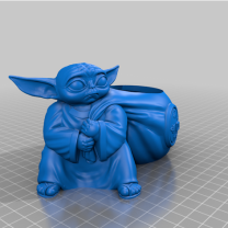 3D Yazdırılabilir Baby Yoda Grogu Buddha Bebek Saksısı