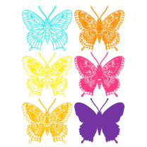 Çok katmanlı kelebek mandala