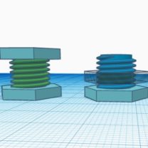 Vidalanabilir altıgen 3D kutu