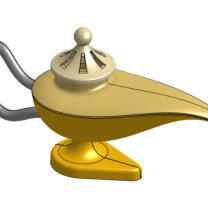 Buhar Dumanlı Alaaddin Cin Lambası