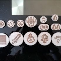 Boss Monster masa oyunu jetonları