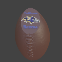 Sergilenebilir Baltimore Ravens Futbol Topu