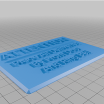 Dikkat Ön Kapı Zil Halkası