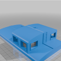 1/24 Ölçek Geniş Görüşlü Bobber Caboose Çatı (Tek 4 Tekerlekli Boji)