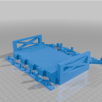 1/24 Ölçek Kazıklı Ahşap Güverte Araç Taşıyıcı Düz Vagon