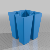 Yuvarlatılmış kenarlı kutu vazo