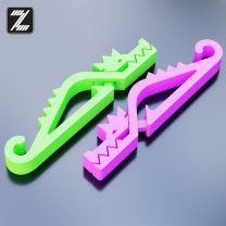 3D Baskı Hareketli Çeneli Timsah Klips Seti