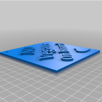 No Vegans On Board Araba Yazısı 3D Baskı