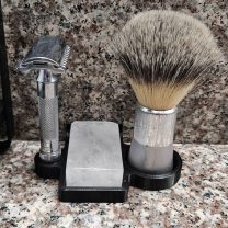 Merkur 34c ve Osma Bloc için Çift Taraflı Tıraş Standı ve Bevel Fırça 3D Baskı