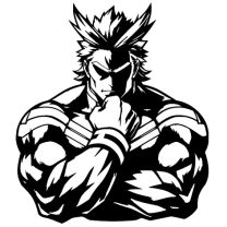 2D All Might 2 3D Baskı