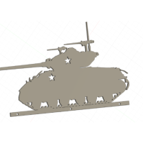 D Co Murale Char Sherman 3D Baskı