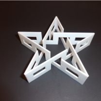 Silindirik Yıldız Pentafoil Düğüm 1 3D Baskı