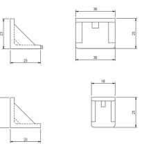 3D Baskı Plastik Köşe Bağlantı Braketleri