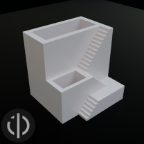 FLOWERPOT Minimalist Tasarım Merdiven Saksı 3D Baskı