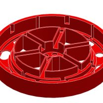 CAD Buhar Makinesi Volan Fikstürü 3D Baskı