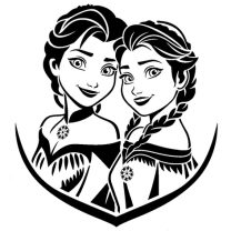 Anna ve Elsa Şablon 6 3D Baskı