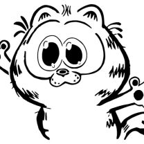 Garfield Şablon 11 3D Baskı