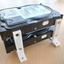 Çift 3,5 HDD Yığın Tutucu Montaj Adaptörü İki Bölmeli 3D Baskı