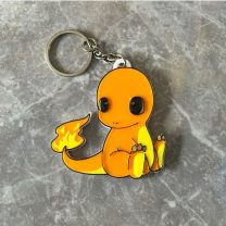 3D Baskı Sevimli Charmander Pokémon Chibi Buzdolabı Mıknatısı Anahtarlık Alternatif