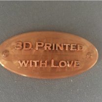 Sevgiyle 3D Basılmış Amblem 3D Baskı