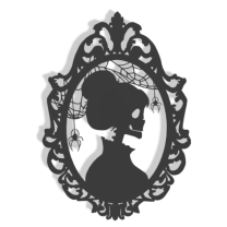 3D Baskı İskelet Kadın Tablo Duvar Dekoru