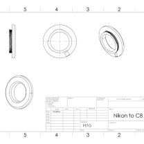 Nikon 1 Canon C8 Adaptör 3D Baskı