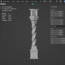 Düşük Poligon Sütun Süsü 3D Baskı
