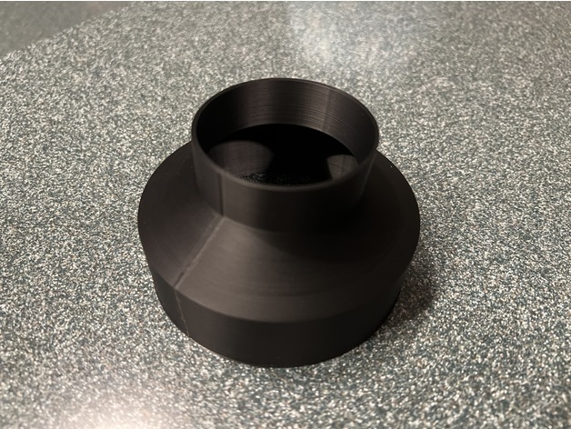 4 İnç Toz Toplama Portundan 2 1/4 Shop Vac Hortum Adaptörü 3D Baskı - Görsel 2