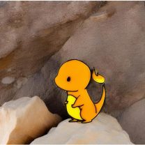 3D Baskı Sevimli Charmander Pokémon Chibi Buzdolabı Mıknatısı Anahtarlık