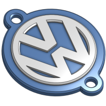 VW Çift Göz Ön Anahtarlık 3D Baskı