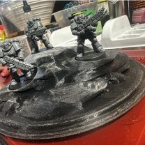32mm Sahne Tabanı Diorama Savaş Oyunu Minyatürleri Warhammer Space Marines Orks 3D Baskı