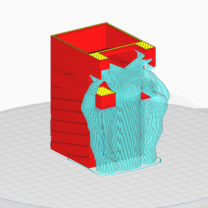 Dual AA AAA Dispenser 14 x 2 Kapasiteli 3D Baskı