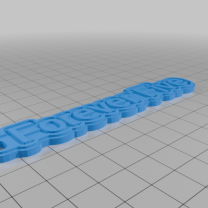 Yeşil Gri Kişiselleştirilmiş Çok Satırlı Etiket veya Anahtarlık 3D Baskı
