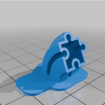 Customized Sweeping 2 Line İsim Plakası Yazı Puzzle2 3D Baskı